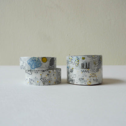 Tomomi Irago x Classiky Washi Tape: Beasts+Starlit Sky A Set of 2