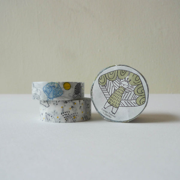 Tomomi Irago x Classiky Washi Tape: Beasts+Starlit Sky A Set of 2