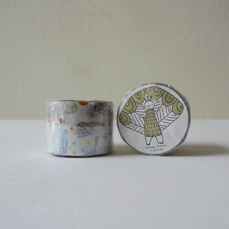 Tomomi Irago x Classiky Washi Tape: Beasts+Starlit Sky B Set of 2