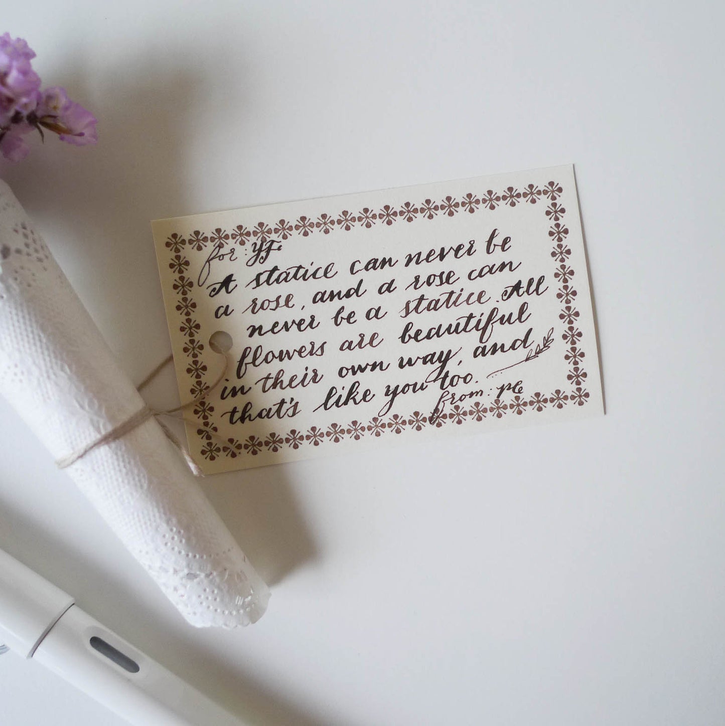 Classiky: Letterpress Memo Card