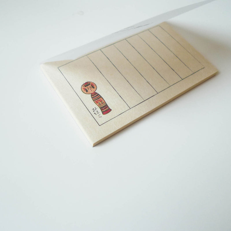 Mihoko Seki x Classiky: Kokeshi Memo Pad/ Envelope (Mini)