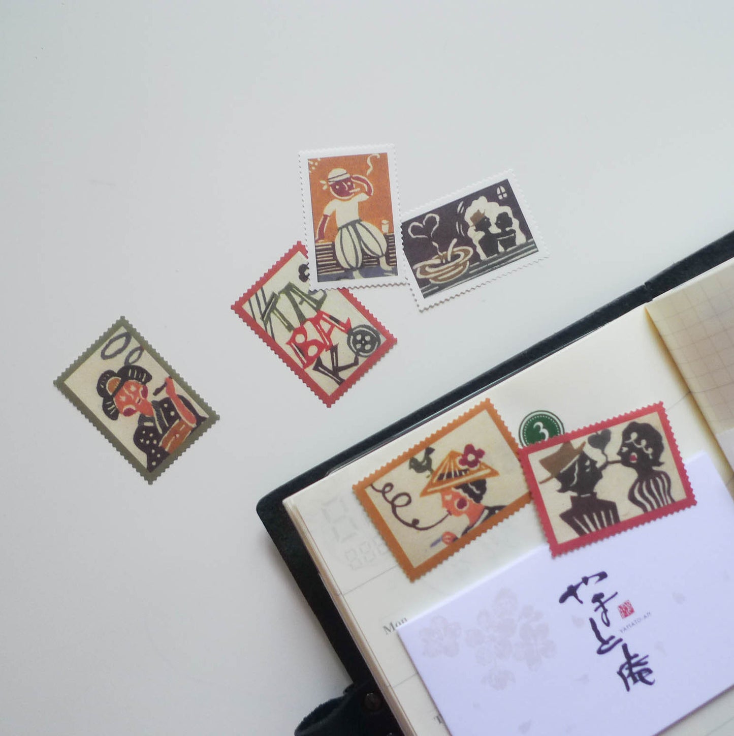 [Discontinued] Mihoko Seki x Classiky: Water-activated Stamp Stickers