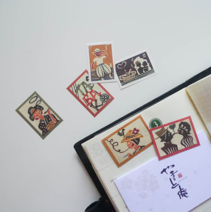 [Discontinued] Mihoko Seki x Classiky: Water-activated Stamp Stickers