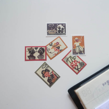 [Discontinued] Mihoko Seki x Classiky: Water-activated Stamp Stickers