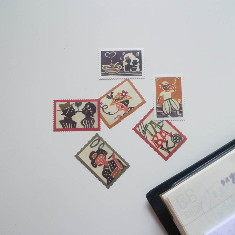 [Discontinued] Mihoko Seki x Classiky: Water-activated Stamp Stickers