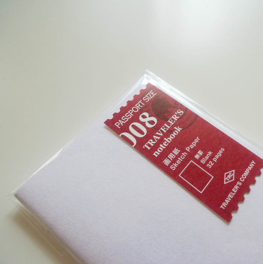 008 Refill Sketch Paper Notebook (Passport Size)