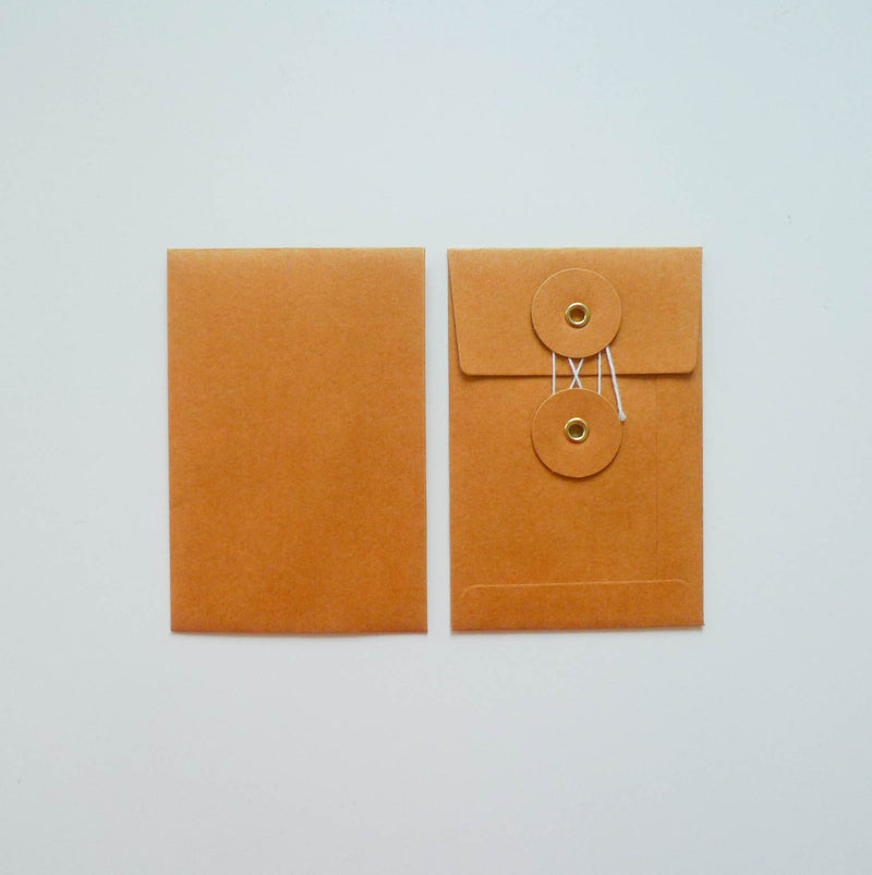 Kraft Envelope with Eyelet (Orange)