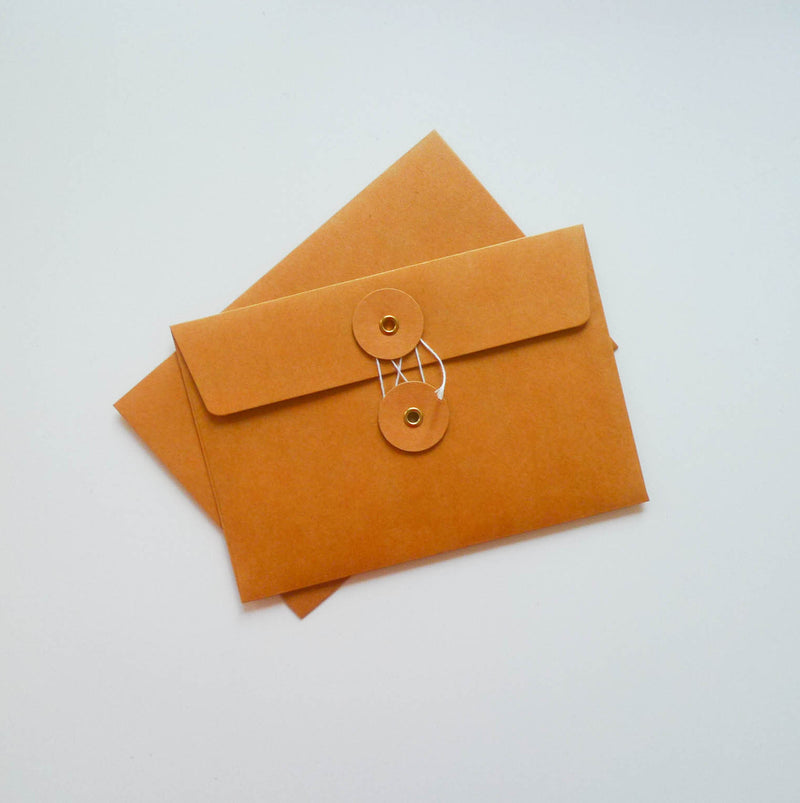 Kraft Envelope with Eyelet (Orange)