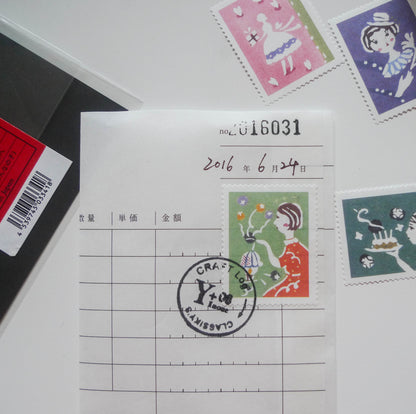 [Discontinued] Mihoko Seki x Classiky: Water-activated Stamp Stickers