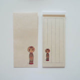 Mihoko Seki x Classiky: Kokeshi Memo Pad/ Envelope (Vertical)