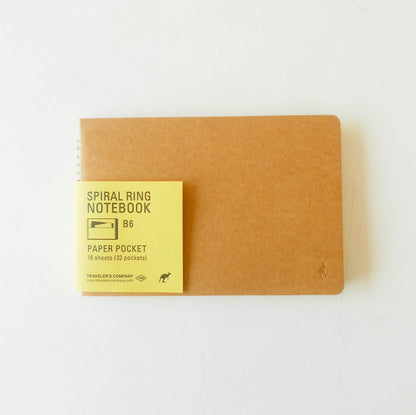 SPIRAL RING NOTEBOOK: Paper Pocket
