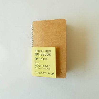 SPIRAL RING NOTEBOOK: Paper Pocket