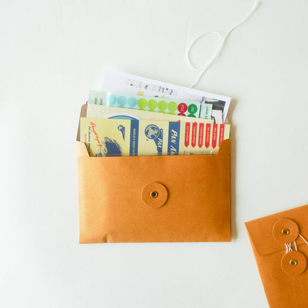 Kraft Envelope with Eyelet (Orange)