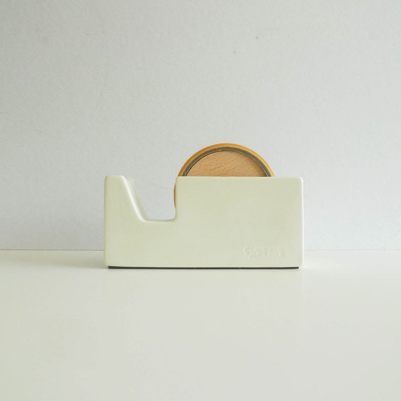 Classiky: White Porcelain Tape Dispenser