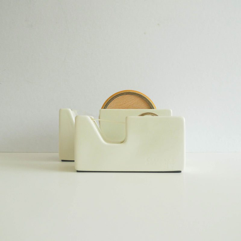 Classiky: White Porcelain Tape Dispenser