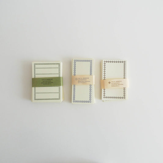 Classiky: Letterpress Memo Card