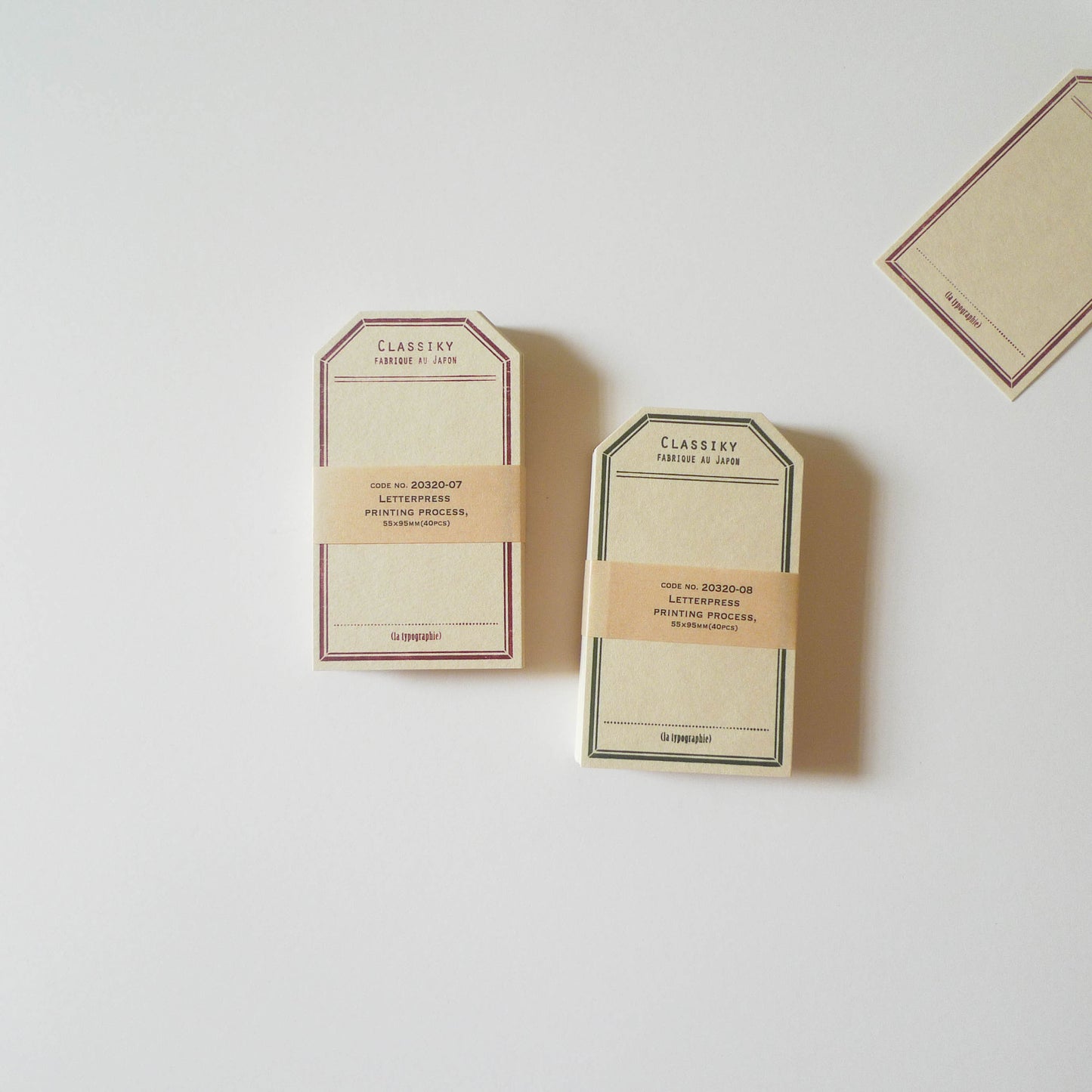 Classiky: Letterpress Tag Card