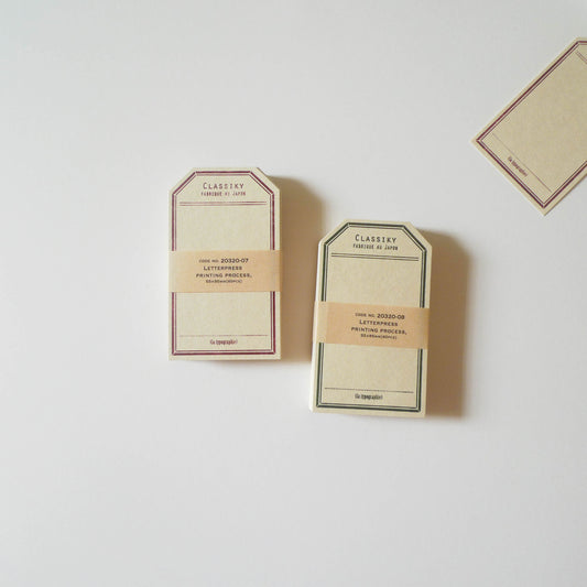 Classiky: Letterpress Tag Card