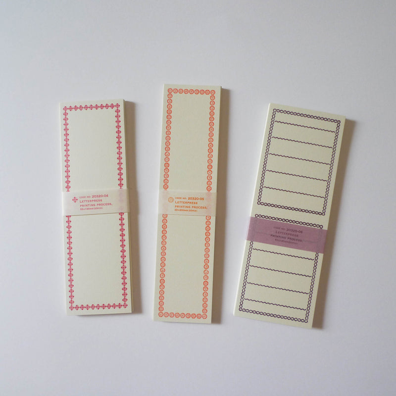 Classiky: Letterpress Folded Memo Card