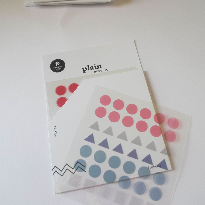 Suatelier: Plain Geometric Stickers (S)