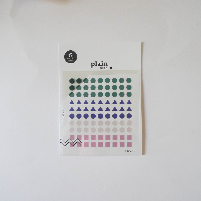 Suatelier: Plain Geometric Stickers (XS)