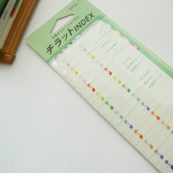 Midori: Sticker Series - Index Number Seal Colour