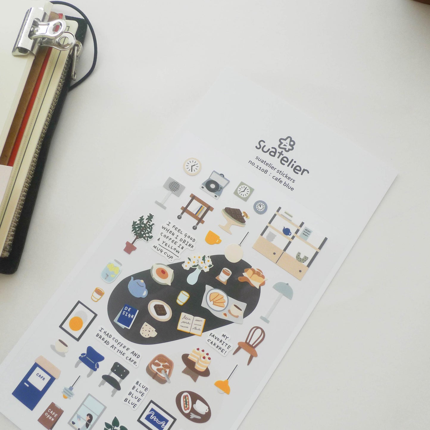 Suatelier Stickers: Cafe Blue