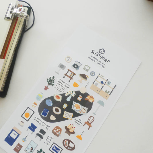 Suatelier Stickers: Cafe Blue
