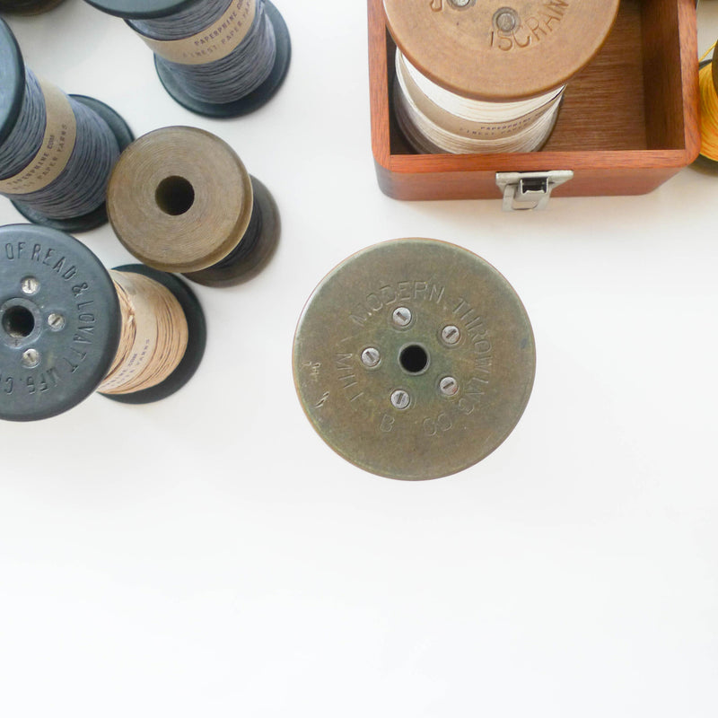 PaperPhine: Medium Paper Twine (Large Vintage Bobbins) - White