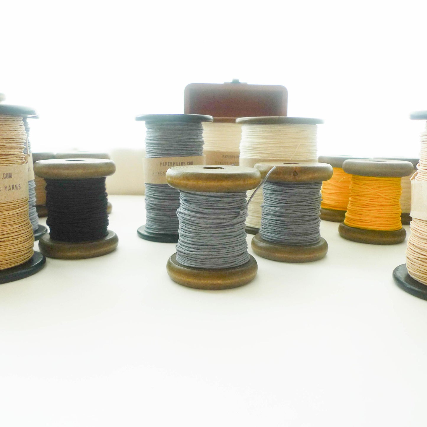 PaperPhine: Strong Paper Twine (Small Bobbins) - Gray Blue