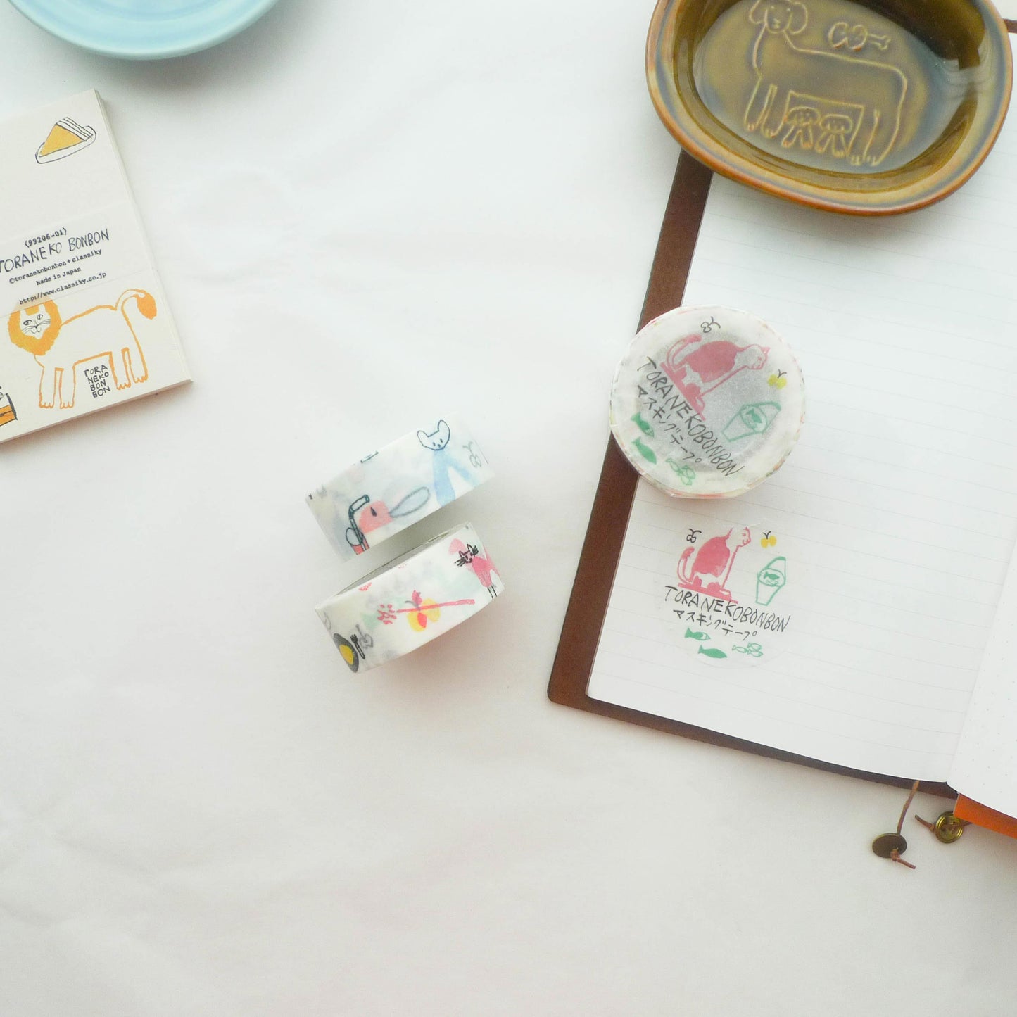 Toranekobonbon x Classiky Washi Tape: Cat Set of 2 (B)