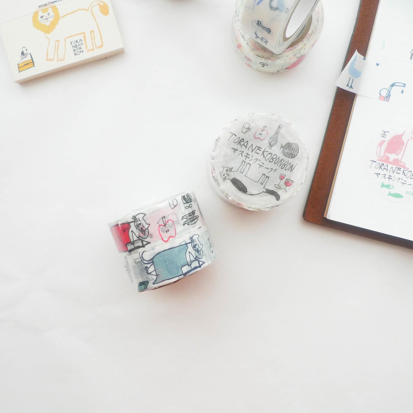 Toranekobonbon x Classiky Washi Tape: Cat Set of 2 (A)