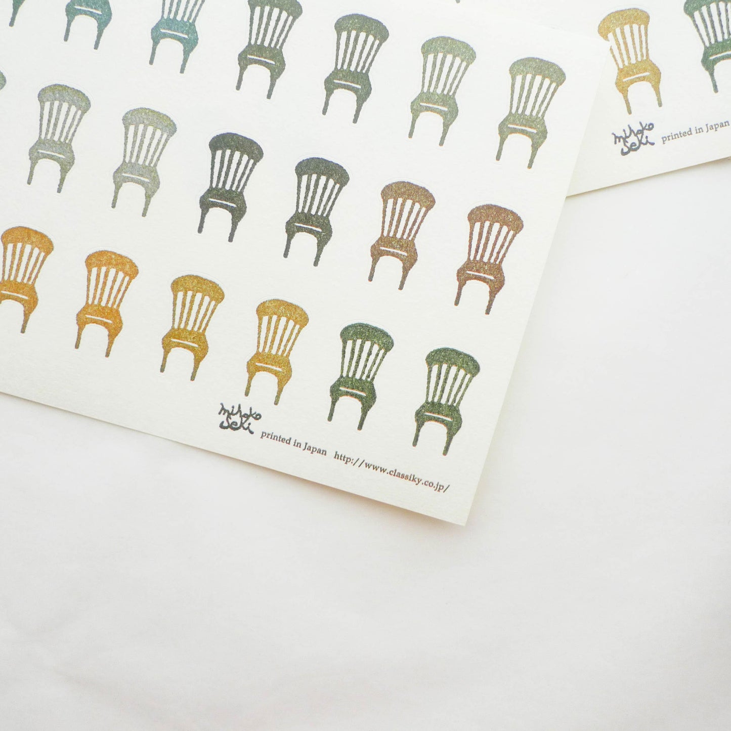Mihoko Seki x Classiky: Stencil Art Stickers 120 pcs [Chairs]