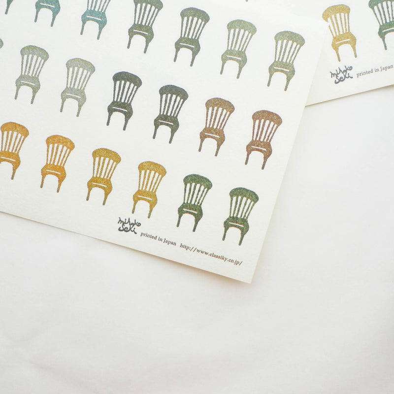 Mihoko Seki x Classiky: Stencil Art Stickers 120 pcs [Chairs]
