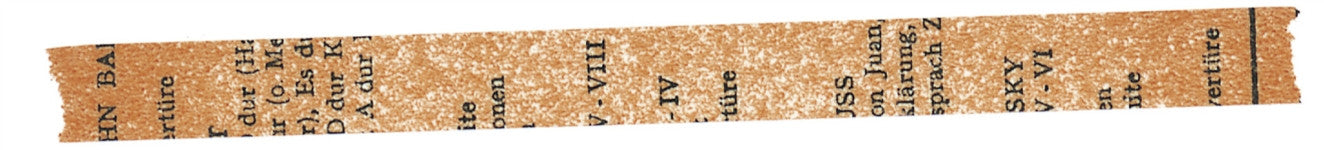 Yoko Inoue x Classiky Washi Tape: Old Book 10mm