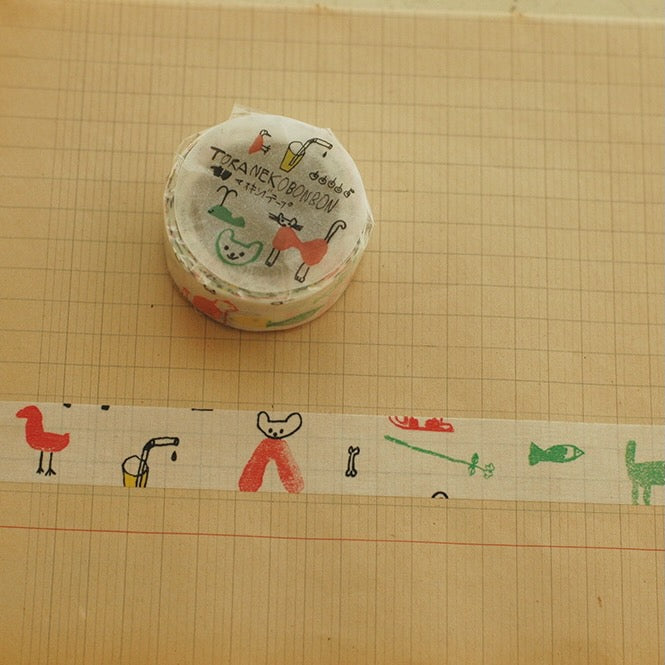 Toranekobonbon x Classiky Washi Tape: Cat (B) Single