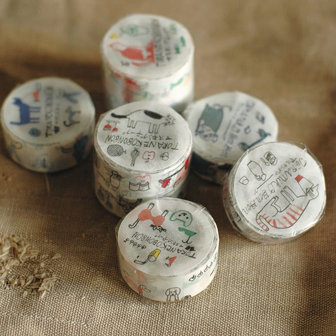 Toranekobonbon x Classiky Washi Tape: Cat (A) Single