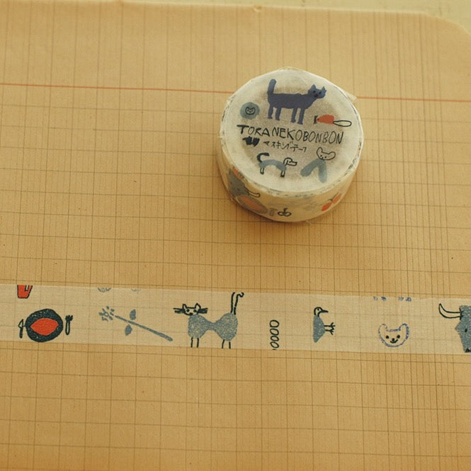 Toranekobonbon x Classiky Washi Tape: Cat (B) Single