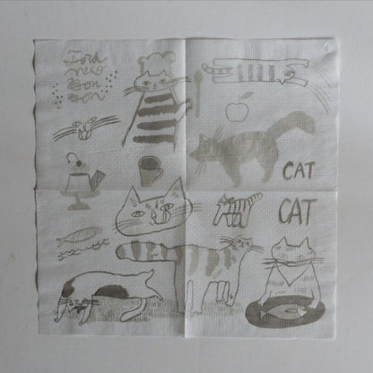 Toranekobonbon x Classiky: Cat Paper Napkins