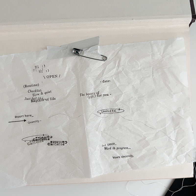 PC x Phavourite: 9pt.(2) Tiny Text Rubber Stamps [18 options]