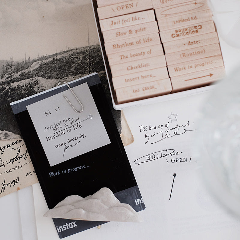 PC x Phavourite: 9pt.(2) Tiny Text Rubber Stamps [18 options]