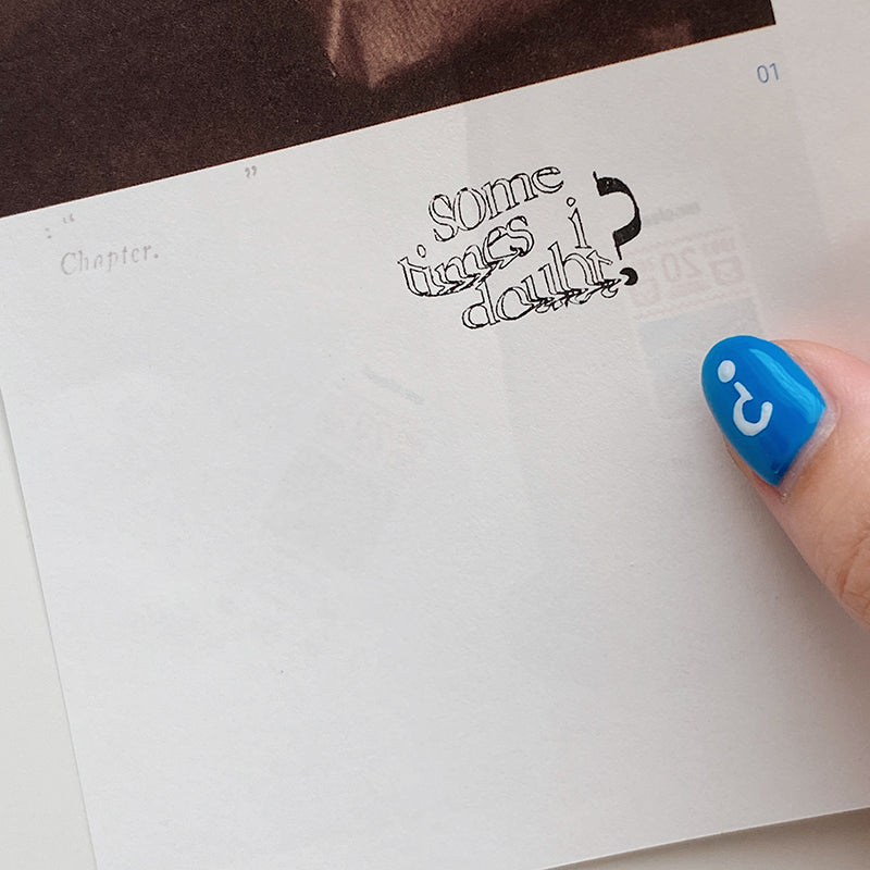Phavourite: Thoughts in Silence Rubber Stamp [4 options]