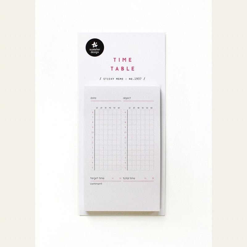 Suatelier: Sticky Memo (Timetable)